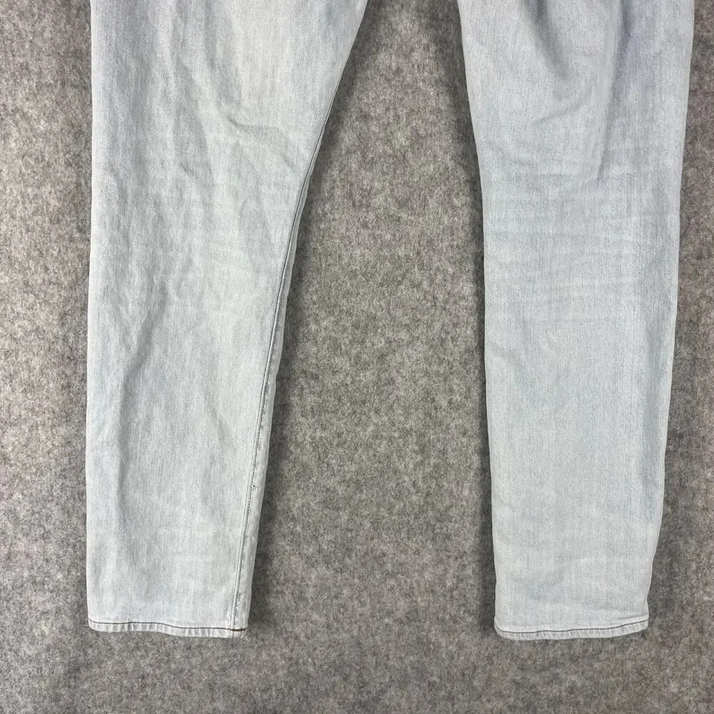 J. Crew 484 Slim Jeans Mens 35x32 Light‎ Wash Distressed Stretch Preppy Casual